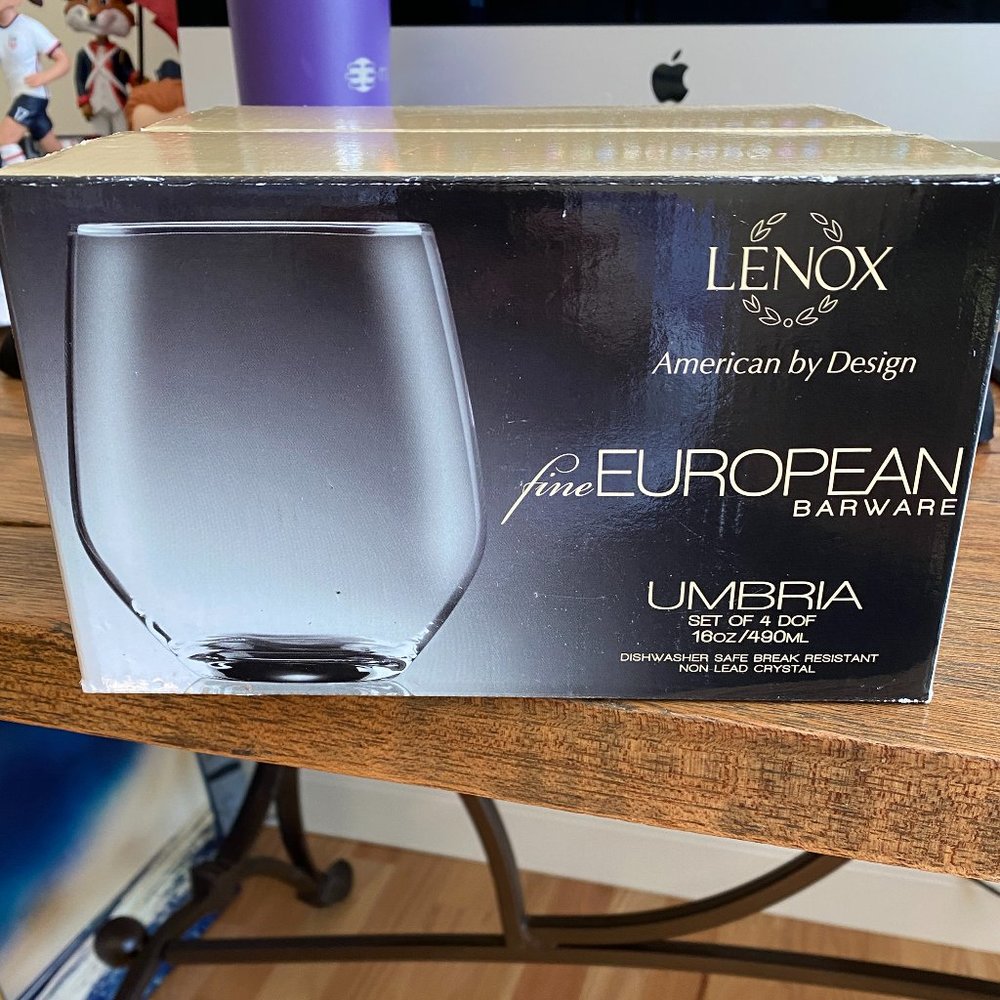 Lenox Fine European Stemless Wineglasses - NIB